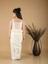 Vastramay Girl's Gold Draped Skirt With Crop Top