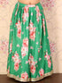 Vastramay Girl's Green Embellished Lehenga Set