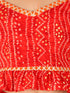 VASTRAMAY Maroon Bandhni Print Rayon Siblings Set
