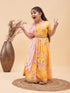 VASTRAMAY Yellow Floral Print Sibling Set