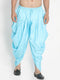 VASTRAMAY Men's Light Blue Silk Blend Dhoti