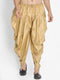 VASTRAMAY Men's Gold Silk Blend Dhoti