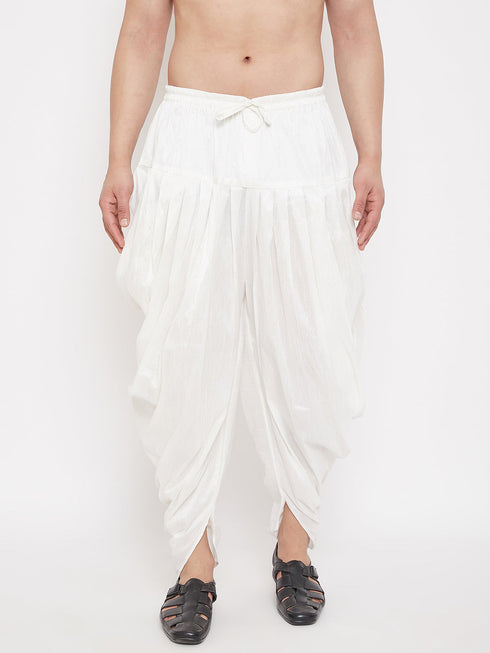 Vastramay Men's White Dhoti Pants