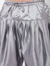 Vastramay Men's Silver Cotton Blend Cowl Dhoti