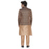 VASTRAMAY Men's Brown Silk Blend Prince Coat