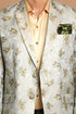 VASTRAMAY Green Jacquard Baap Beta Blazer Set