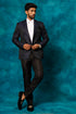 VASTRAMAY Men's Blue Houndstooth Blazer