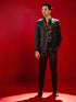 Vastramay Men's Black Schiflli Blazer