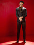 Vastramay Men's Black Schiflli Blazer