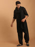 Vastramay Men's Black Georgette Sequined Dupatta