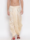 Vastramay Men's Gold Embroidered Dhoti Pant