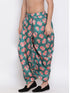 Vastramay Men's Green Silk Blend Printed Dhoti
