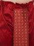 Vastramay Men's Maroon Embroidred Dhoti