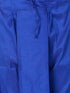 Vastramay Men's Blue Cotton Silk Blend Dhoti