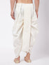 Vastramay Men's Cream Silk Blend Traditional Dhoti