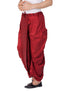 VASTRAMAY Men's Maroon Cotton Silk Blend Dhoti