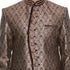 VASTRAMAY Men's Brown Cotton Silk Blend Sherwani Set