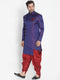 VASTRAMAY Men's Blue Silk Blend Sherwani Set