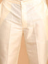 Vastramay Men's Lavender Sherwani With Cream Kurta And Pant Set
