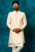 VASTRAMAY Men's Beige Imported Jacquard Indo Only Top