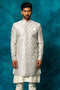 VASTRAMAY Men's Grey Imported Jacquard Indo Only Top