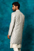 VASTRAMAY Men's Grey Imported Jacquard Indo Only Top