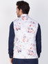 Vastramay Men's Multicolor Cotton Silk Blend Ethnic Jacket