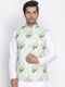 Vastramay Men's Multicolor Cotton Blend Ethnic Jacket