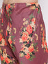 Vastramay Maroon Twill Jacket, Printed Kurta and Pyjama Set