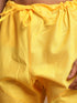 Vastramay Red Patola Print Nehru Jacket With Yellow kurta Pyjama Set