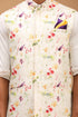 VASTRAMAY Multicolor Base Cream Floral Jacket Baap Beta Set