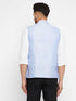Vastramay Men's Lavender acquard Nehru Jacket