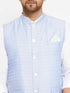 Vastramay Men's Lavender acquard Nehru Jacket
