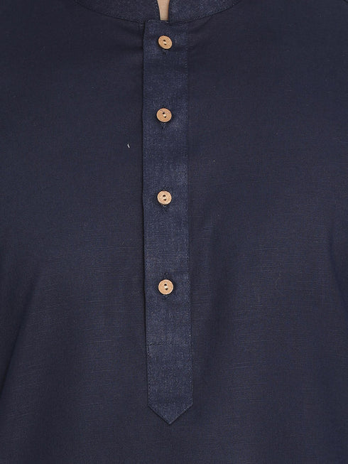 Vastramay Men's Yellow Jacquard Nehru Jacket with Kurta Pyjama Set