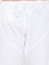 Vastramay Men's Orange, Black And White Cotton Blend Jacket, Kurta and Pyjama Set