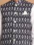 Vastramay Men's Black Ikkat Printed Cotton Nehru Jacket With White Kurta And Pyjama Set