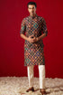 VASTRAMAY Purple Muslin Sequined Patola Printed Navratri Special Kurta Pant Set