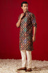 VASTRAMAY Purple Muslin Sequined Patola Printed Navratri Special Kurta Pant Set