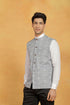 Vastramay Men's Grey Cotton Nehru Jacket