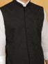 Vastramay Men's Black Cotton Nehru Jacket
