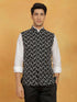 Vastramay Men's Black Cotton Nehru Jacket