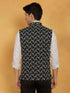 Vastramay Men's Black Cotton Nehru Jacket