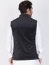 VASTRAMAY Velvet Black Color Baap Beta Ethnic Jacket