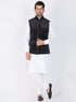 Vastramay Men's Black Velvet Ethnic Jacket