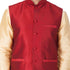 VASTRAMAY Men's Gold Cotton Silk Blend Kurta, Ethnic Jacket and Pyjama Set