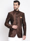 Vastramay Men's Coffee Silk Blend Jodhpuri