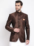 Vastramay Men's Coffee Silk Blend Jodhpuri