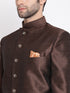 Vastramay Men's Coffee Silk Blend Jodhpuri