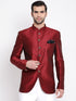 Vastramay Men's Maroon Silk Blend Jodhpuri