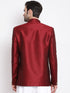 Vastramay Men's Maroon Silk Blend Jodhpuri